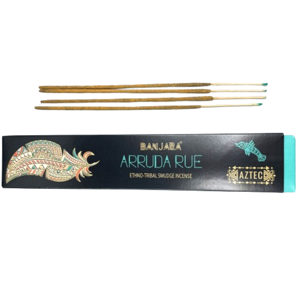 White Arruda Rue Ethno-Tribal Smudge Incense Sticks by Banjara
