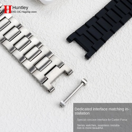 22*14 20*12mm Stainless Steel Watch Band Strap For Cartier PASHA Series Bracelet - Picture 6 of 8