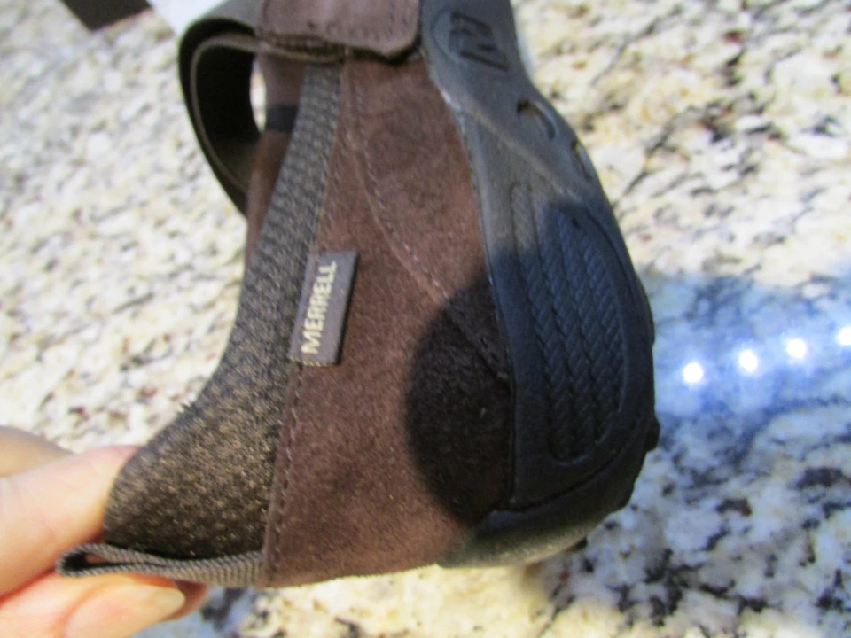 NEW MERRELL JUNGLE MOC MARY JANE SHOES GIRLS YOUTH 6 WOMENS 7-8 BROWN SUEDE - Image 3 of 4