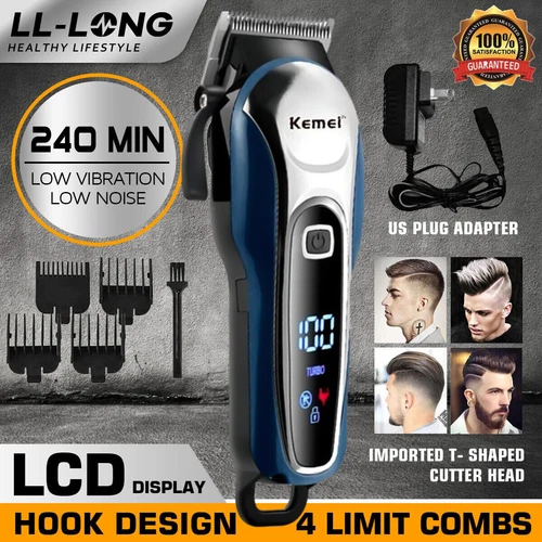 Kit de recortadora de pelo profesional Kemei para hombres máquina de corte peluquería salón EE. UU. - Imagen 2 de 13