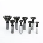 45° 55° 60° HSS Straight Shank Dovetail Cutter End Mill Bit 45 55 60 Degree