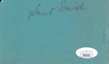 KENT SMITH d 1985 Signed 3X5 Album Page Actor/Peyton Place JSA GG34551