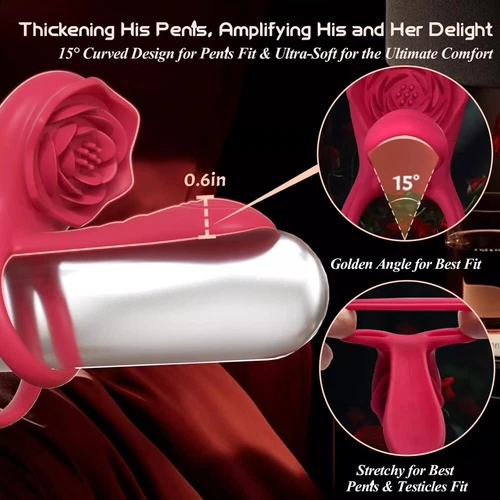 Penis Cock Ring Vibrator G-Spot Dildo Massager Sex Toys For Women Men Couples US - Picture 6 of 9