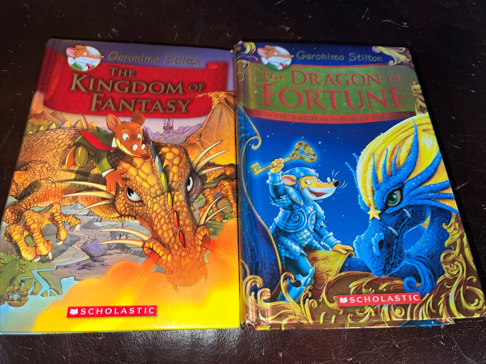 Geronimo Stilton Kingdom of Fantasy Dragon Of Fortune Adventure Hardcover Lot 2