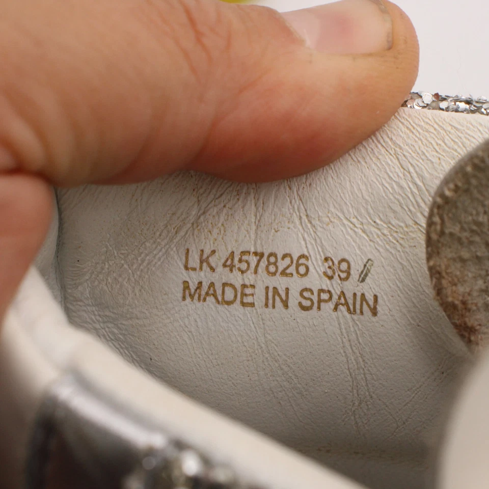 Zapatillas deportivas Saint Laurent Paris Love para mujer EU 39 Mid Top cuero blanco brillo Foto 3 de 4