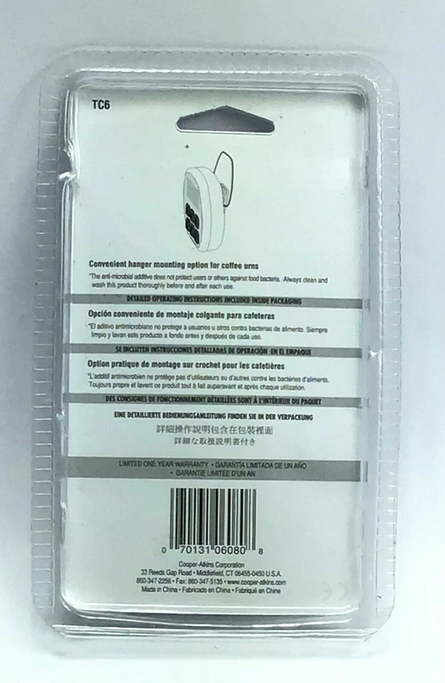 Cooper Atkins TC6 / Timer Clock Stopwatch / 6-Button / Easel Stand or Magnetic - Image 2 of 4