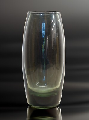 Vintage Holmegaard Per Lutken Smokey Glas Vase signiert Dänemark 1960er 10''''