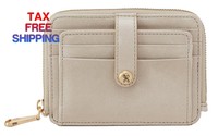 Hobo Women's Genuine Leather Vintage Katya Wallet Linen Hobo Women's Genuine Leather Vintage Katya Wallet Linen