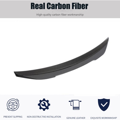 Fit For Kia Stinger 2018-2024 Real Carbon Rear Trunk Spoiler Highkick Lip Wing - Picture 6 of 11