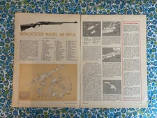 Vintage 1966 Winchester Model 88 Rifle Schematics Magazine Article Print Ad