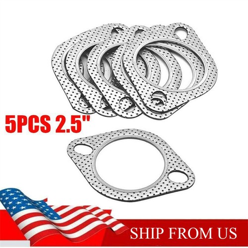 5PCS Car 2 Bolt High Temp Exhaust Gasket Flange 2.5in Cylinder Head Gasket Kit eBay