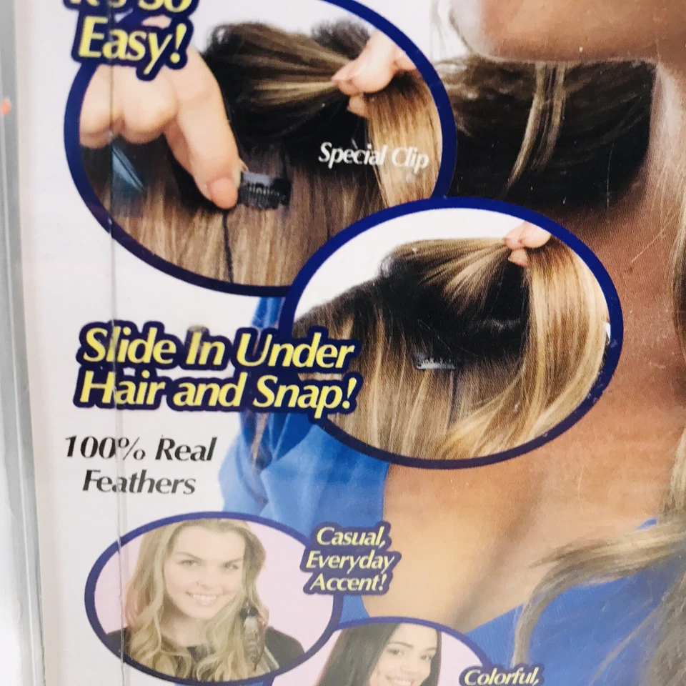 Plumas a Presión Extensiones REALES Instantáneas L'ectric Púrpura Castaño Hippie Boho Foto 3 de 4