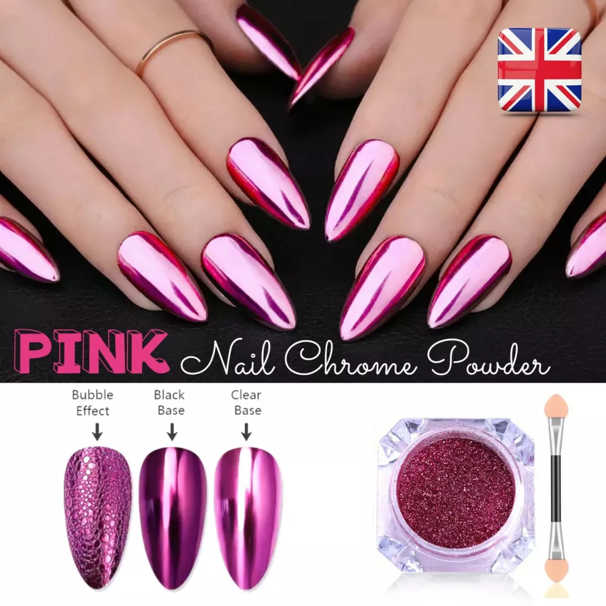 6 Sheets Dior Pink Nail Decals