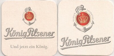 König Pilsener, Duisburg - beer mat ''And now a king''