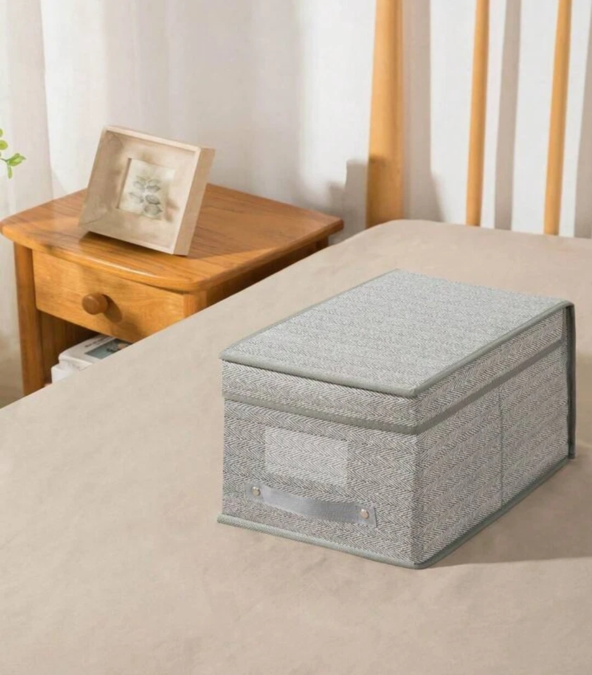 Scatola Salvaspazio Portatutto con Coperchio Contenitore pieghevole 9 Misure - Immagine 3 di 4