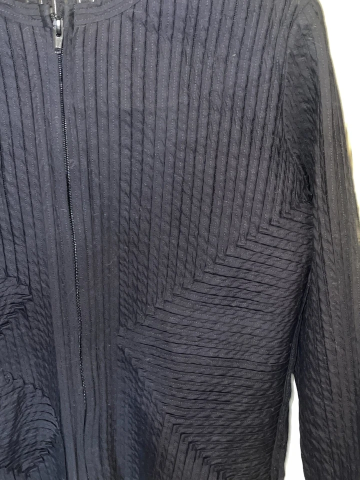 LAURA ASHLEY Petite Mujer’s PM Camisa Top Blusa Manga 3/4 Cremallera Completa Chaqueta Foto 4 de 4