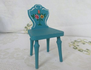 Dora Kuhn 1 Stuhl Kuchenstuhl Esszimmer Stuhl Blau Bauernmalerei 60er 70er J Ebay