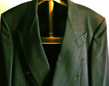 Pierre Cardin Mens Blazer Jacket Coat SzM Double Breasted Blue Pinstripe Vintage