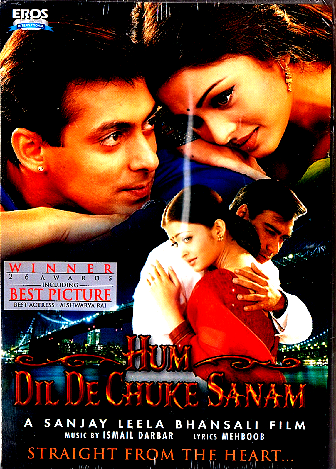 HUM DIL DE CHUKE SANAM - SALMAN KHAN, AISHWARIA - BOLLYWOOD DVD - ENGLISH SUBS