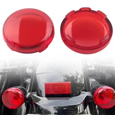 Red Turn Signal Light Lens Cover For Harley XL Street Glide Road King Softail