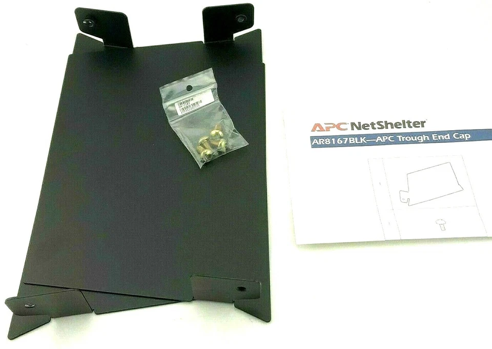 APC NetShelter AR8167BLK Cable Management Power Cable Trough End Cap Panel 180mm - Image 3 of 4