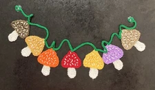 🍄NEW hand crochet bunting toadstool Mushrooms Autumn gift camper Christmas T8