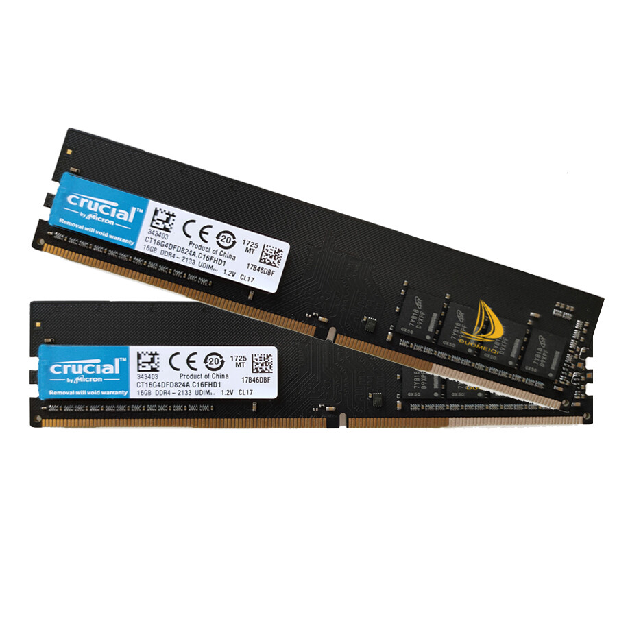 Crucial 2x 16GB 1RX8 PC4-2133P DDR4 17000MHz 288Pin DIMM Desktop
