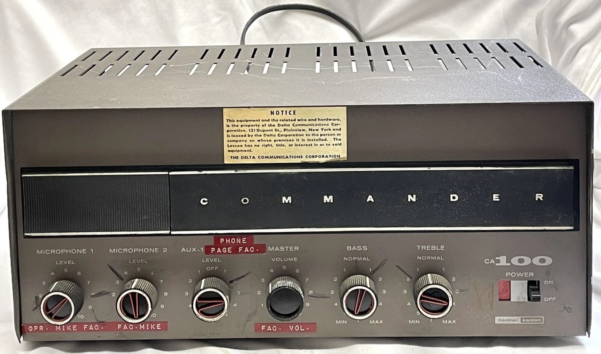 Vintage Harman Kardon CA100 Commander PA Tube Amplifier 100 Watt