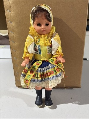 VTG Czechoslovakia Ethnic Doll Folk Costume 12'' Lidova Sleep Eye