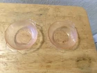 Vintage Set of 2 Homespun Berry Bowls Pink Depression Glass