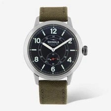 SHINOLA Detroit Men's The Traveler S0120247330 Black Dial Watch MSRP $650 42mm