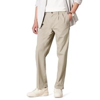 Chinohose Herren 30W/34L Kaki Beige, Knitterfrei, Klassisch, Amazon Essentials