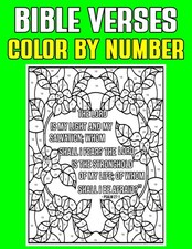 Bible Verses Color By Number: Color Your Faith 50 Bible Verses to Inspire, Uplif
