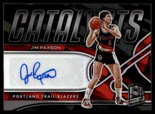 2021-22 Panini Spectra Catalysts Signatures Asia Jim Paxson Auto Portland Trail