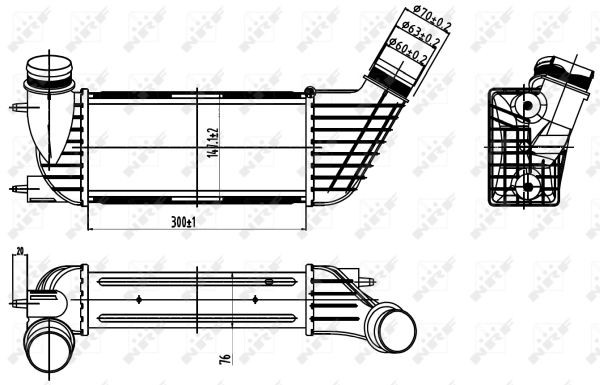 ✅Fits NRF 30192 INTERCOOLER / CHARGER  ⭐UK Seller⭐