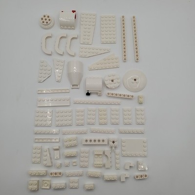 LEGO White Parts Lot 68pc Star Wars MOC Pack Plate Bricks Slopes Aircraft CLEAN