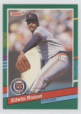 1991 Donruss Edwin Nunez (1 Yellow Stripe on Right Border) #620 1az3
