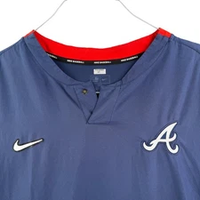 Atlanta Braves Team Issued Nike Hot Jacket 3XL Sal Fasano #57 Cage Pullover Navy