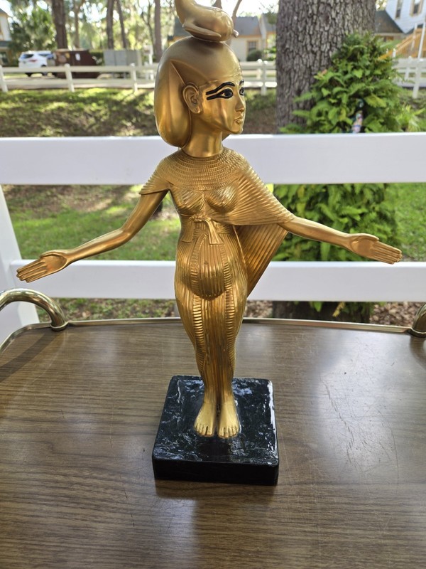 BOEHM -GODDESS SELKET  -17" Treasures of Tutankhamun No. 128 Made in the U.S.A.