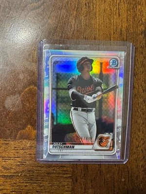 2020 Bowman Adley Rutschman Chrome Prospects Refractor /499 Baltimore Orioles