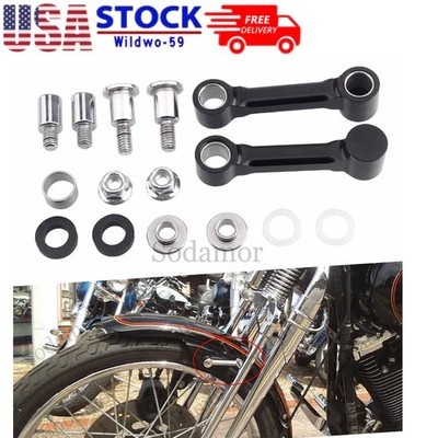 Aluminum Black Fender Mount Bracket Kit For Harley Softail Springer FXSTS 93-06