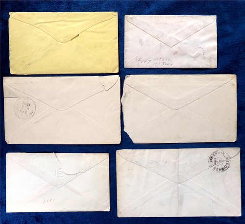 Antike USA Briefmarkenhüllen Ende 1800er 19. Jahrhundert Jefferson 2/3¢ (6x) Postal Lot - Bild 2 von 4