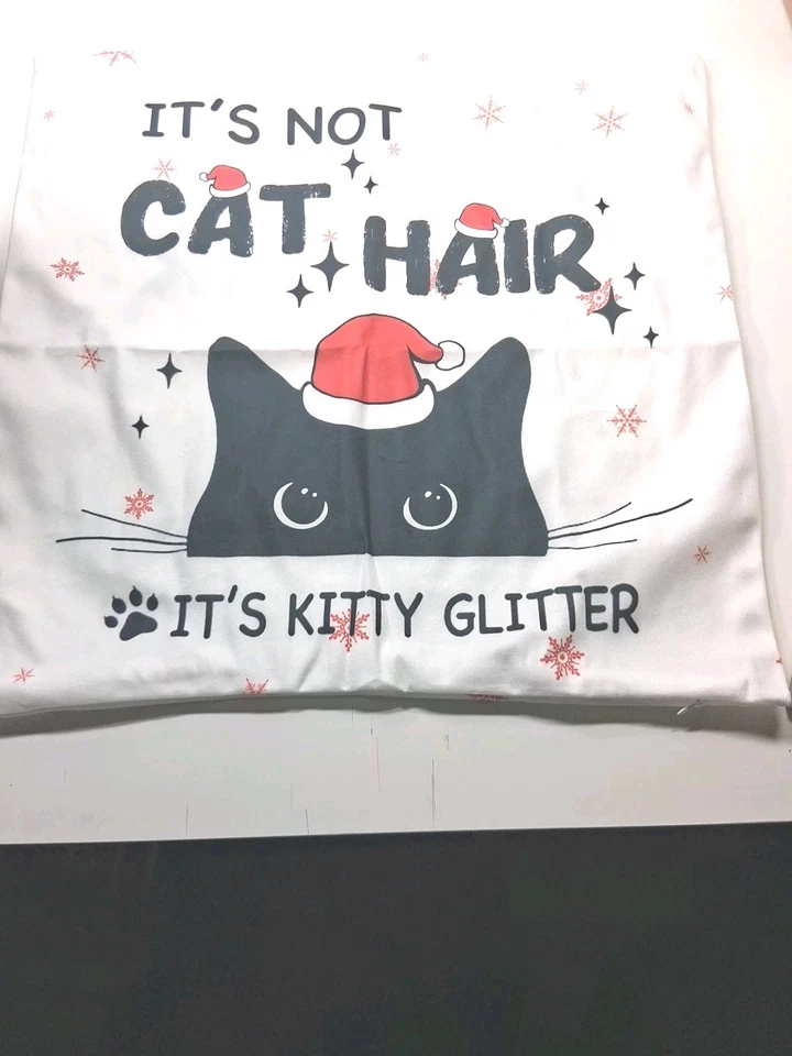 Lindo juego de 2 fundas de almohada suaves para gatito gato de 18" para sofá silla o cama Foto 2 de 4