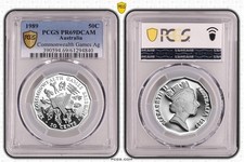 Australia 50 Cents 1989 Masterpieces in Silver Brisbane Games PCGS PR69DCAM