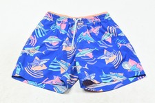 Chubbies The Daddy Sharks Swim Trunks Shorts Mens Small Blue Mesh Lined Beach