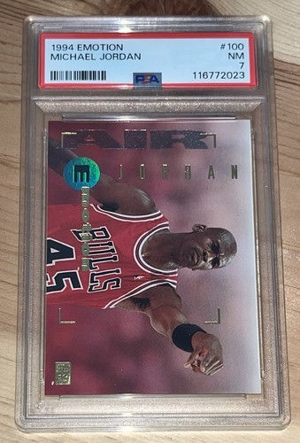 1994-95 Skybox Emotion - #100 Michael Jordan PSA 7