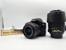 MINT / 2k shots Nikon D3300 DSLR Camera 2Lenses 18-55/55-200 From Japan