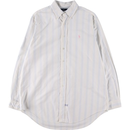 Ralph Lauren Classic Fit Multi Stripe Long Sleeve Button Down Striped Shirt Men's Size L cotton white type Vintage Second Hand main image 1