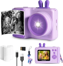 Kids Camera Instant Print Camera for Kids 1080P Toddler Camera That Print Photos