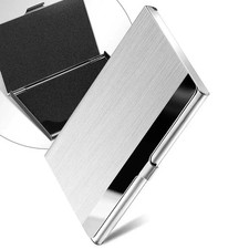 Stainless Steel Card Holder Case Pocket Metal Wallet for Business, ID, Credit